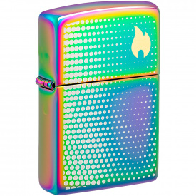 Зажигалка бензиновая Zippo Dots and Flame Design Разноцветный (46569)