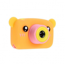 Дитячий цифровий фотоапарат RIAS X-500B "Ведмедик" Pink/Orange (3_01243)
