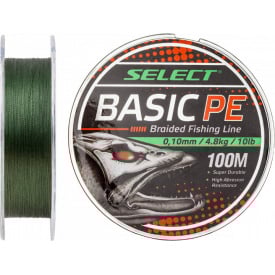 Шнур Select Basic PE Темно-зеленый 100 м 0.20мм 12.7кг/28lb (1870-27-65)