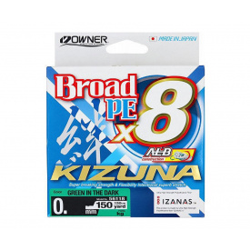 Шнур OWNER KIZUNA Broad PEx8 #0.19 мм 11.9 кг 135 м green (56118-019)