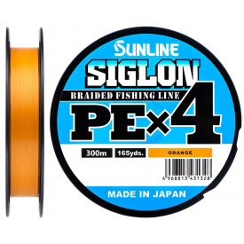 Шнур Sunline Siglon PE н4 300m #2.5/0.270mm 40lb/18.5kg Оранжевый (1013-1658.09.58)