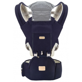 Хипсит эрго-рюкзак кенгуру переноска Treppy 12 в 1 Темно-синий (vol-10109)