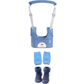 Набір 2Life віжки-ходунки з наколінниками та черевики Синій (vol-9244)