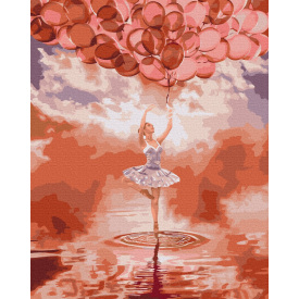 Картина за номерами BrushMe "Балерина на заході сонця" 40х50см BS52713