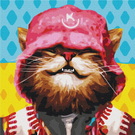 Картина за номерами BrushMe серії Патріот "Котик Kalush ©Маріанна Пащук" 50х50см BS53159M
