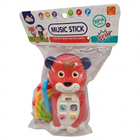 Детский телефончик Тигренок Shantou Jinxing 8116 с музыкой и светом Красный