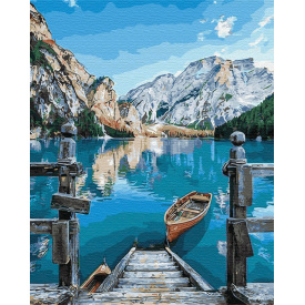 Картина за номерами BrushMe "Човен у озера Браєс" 40х50 см BS29450