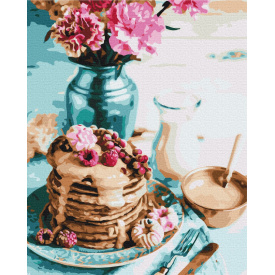 Картина за номерами Brushme XL Панкейки на сніданок 48х60 см Різнокольоровий BS34848L