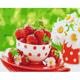 Картина за номерами BrushMe "Полуничний перекус" 40х50см BS31952