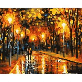 Картина за номерами Santi Осінній парк 40х50 см Різнокольоровий (955074)