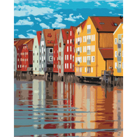 Картина за номерами BrushMe "Кольорові будинки" 40х50см BS52444