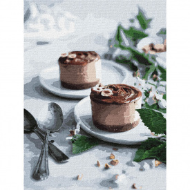 Картина за номерами Шоколадні тістечка Идейка KHO5604 30х40 см