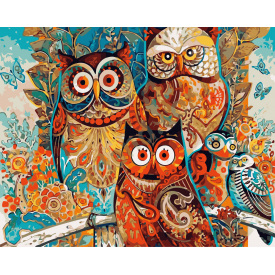 Картина за номерами BrushMe "Чарівні сови" 40х50см BS8849