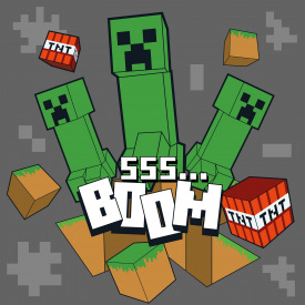 Картина за номерами Santi Майнкрафт БУУМ 25х25 см Різнокольоровий (955474)