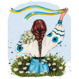Картина за номерами BrushMe серії Патріот "Україна в квітах ©Alla Berezovska" 40х50см BS53130