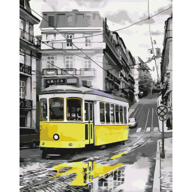 Картина за номерами BrushMe "Жовтий трамвай" 40х50см BS52687