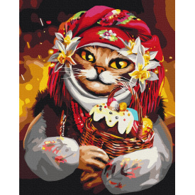 Картина за номерами BrushMe "Великодня киця ©Маріанна Пащук" 40х50см BS53428