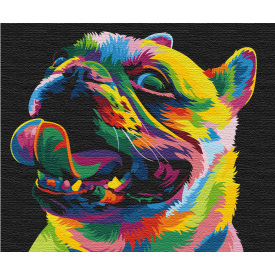Картина за номерами BrushMe "Райдужна собака" 40х50см BS51463