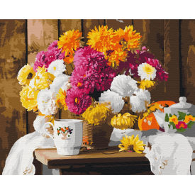 Картина за номерами BrushMe "Осіннє чаювання" 40х50см BS52749