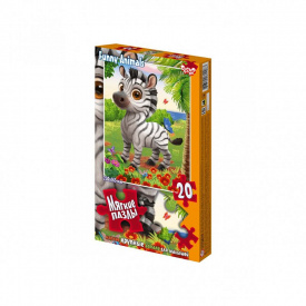 М'які пазли "Зебра" Danko Toys S20-09-06, 20 елементів