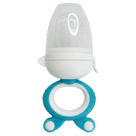 Ніблер для малюків "Зайчик з поршнем" Mega Zayka MGZ-0004 (Blue) з кришкою