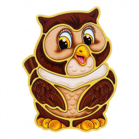 Дерев'яний пазл-вкладиш "Сова" Ubumblebees ПСД087 PSD087 пазл-контур