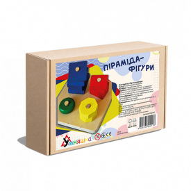 Дитяча розвиваюча Піраміда-фігури УМНЯШКА ПД-001 дерев'яна