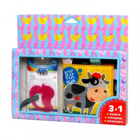 Мягкая книжка-шуршалка Коровка Книжковий хмарочос 403754 с прорезывателем