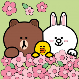 Картина за номерами Santi Лайн Френдс Браун Саллі та Коні у квітах 25х25 см Різнокольоровий (955369)