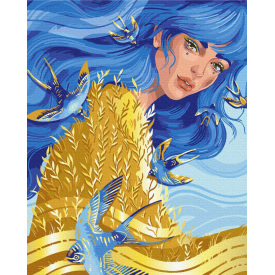Картина за номерами BrushMe серії Патріот "Вона — Україна © Поліна Скурихіна" 40х50см BS53735