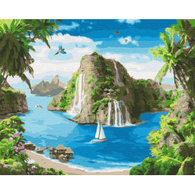 Картина за номерами BrushMe "Тропічна гавань" 40х50см BS34675