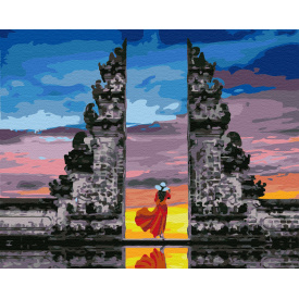 Картина за номерами Brushme XL Мандрівниця на Балі 48х60 см Різнокольоровий BS37987L