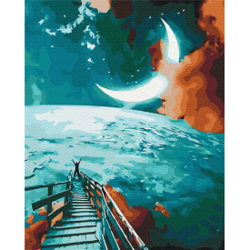 Картина за номерами Brushme XL Шлях до Місяця 48х60 см Різнокольоровий BS30581L