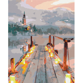 Картина за номерами Brushme XL Романтика зимового вечора 48х60 см Різнокольоровий BS33950L