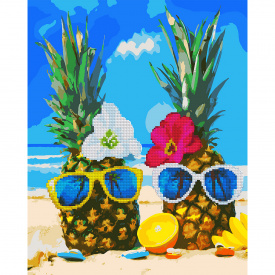 Картина за номерами з алмазною мозаїкою Santi Ананасова екзотика 40*50 см (954906)