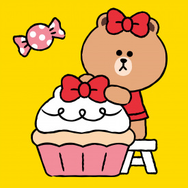 Картина за номерами Santi Лайн Френдс Чоко та солодкий мафін 25х25 см Різнокольоровий (955036)