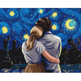 Картина за номерами BrushMe серії Патріот "Погляд в київську ніч @Поліна Скурихіна" 40х50см BS53492