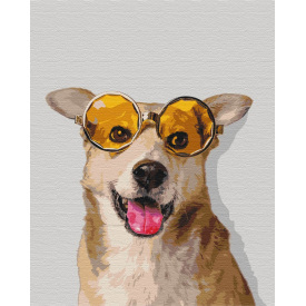 Картина за номерами BrushMe "Коргі-хіпстер" 40х50см BS52094