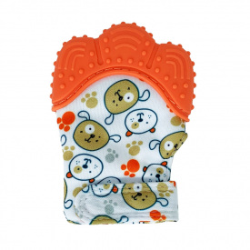 Прорізувач-рукавичка "Лапка" Mega Zayka MGZ-0412 (Orange) на липучці