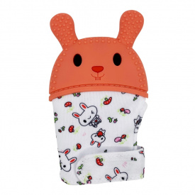 Прорізувач-рукавичка "Зайчик" Mega Zayka MGZ-0404 (Orange) на липучці