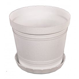 Квітковий горщик ГОСПОДАР "КАДУШКА" Ø18 см білий 92-8037