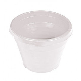 Горщик квітковий Ø 12 см без піддону білий Господар GM (92-8002)