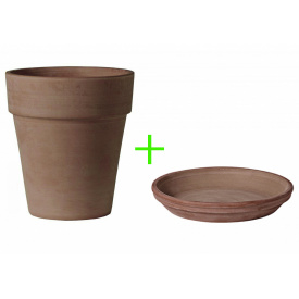 Горщик з піддоном DEROMA альто h24*d22*v 5,3 мокко (000006326)