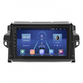 Штатная магнитола Lesko Toyota Fortuner II Рестайлинг 2020-н.в. 9" 2/32Gb 4G Wi-Fi GPS Top (9673-53956)