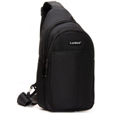 Чоловіча сумка слінг LANPAD 17x30x9 см Чорний (2513876146)