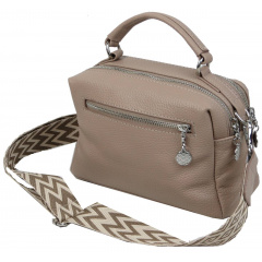 Жіноча сумка крос-боді Borsacomoda 16x16x10 см Бежевий (2535266722) Житомир