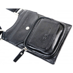 Чоловіча сумка на плече Giorgio Ferretti B90001 2x18x14 см Чорний (1685666579) Житомир