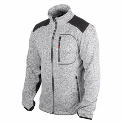 Куртка вязаная SOFTSHELL INTERTOOL SP-3113 серого цвета с черными вставками, ткань - 100% полиэстер 270 G размер L Львов
