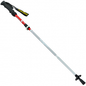 Палка треккинговая (для скандинавской ходьбы) с металлическим тросом (1шт) TY-0466-5 CONTOOSE (алюминий, 5 слож, l-55-123см) Красный (PT0528)
