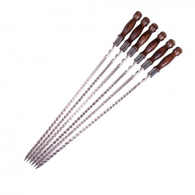 Шампура с деревянной ручкой Gorillas BBQ Кольцо SKK82 40 см 6 шт (5465)